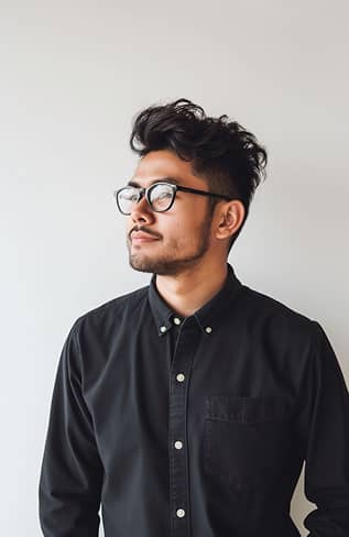 Modern Black Button-Down Shirt