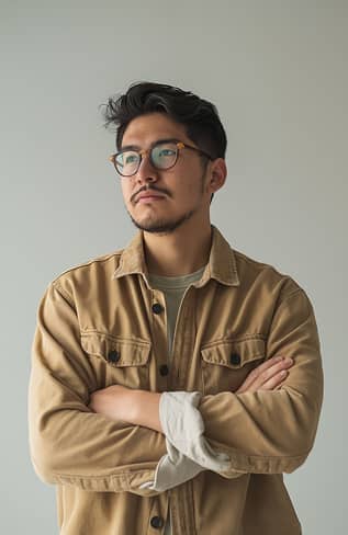 Men’s Tan Casual Overshirt Jacket